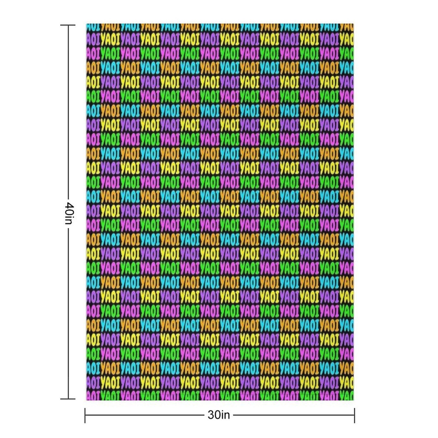 NEON RAINBOW YAOI Eco-conscious Throw Blanket