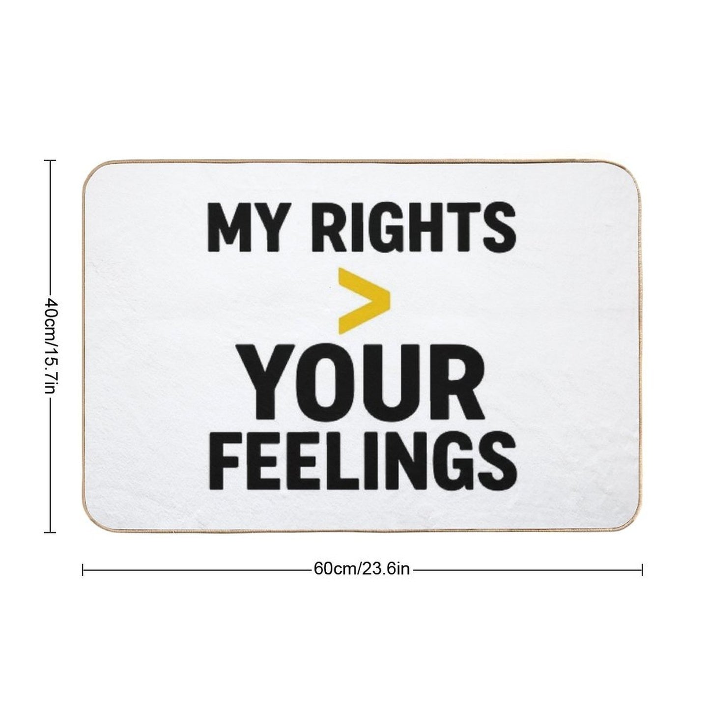 My Rights Your Feelings Non-Slip Bath Mat