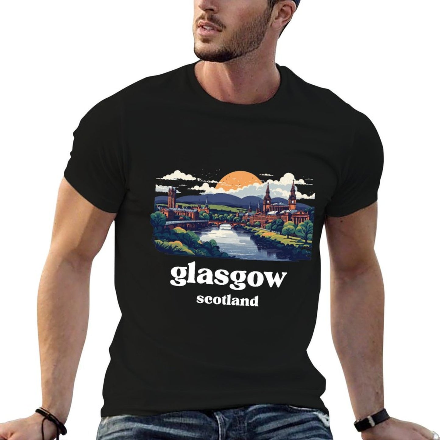 Glasgow Scotland Landscape Durable T-Shirt