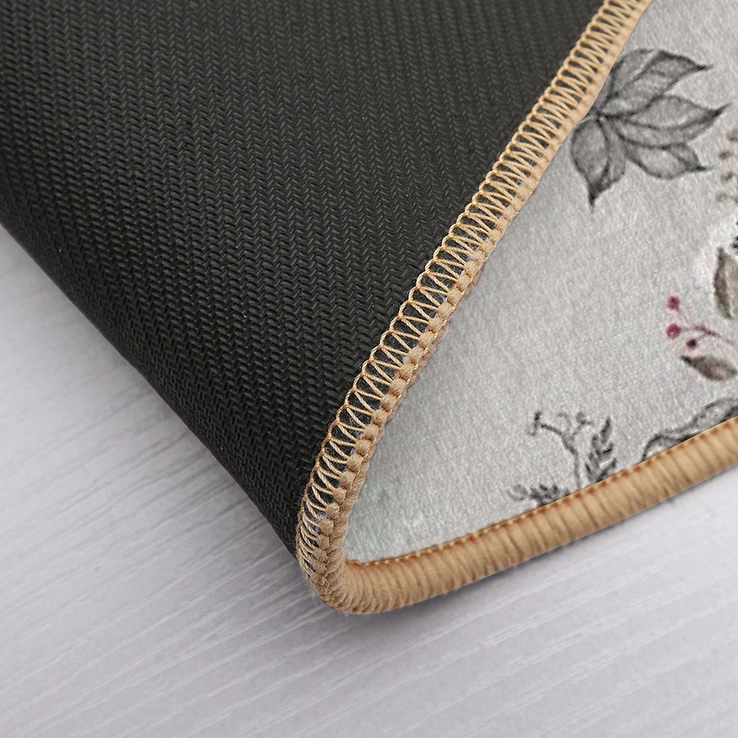 Modern Boho Watercolor And Ink Floral Bohemian Slip-Resistant Bath Mat