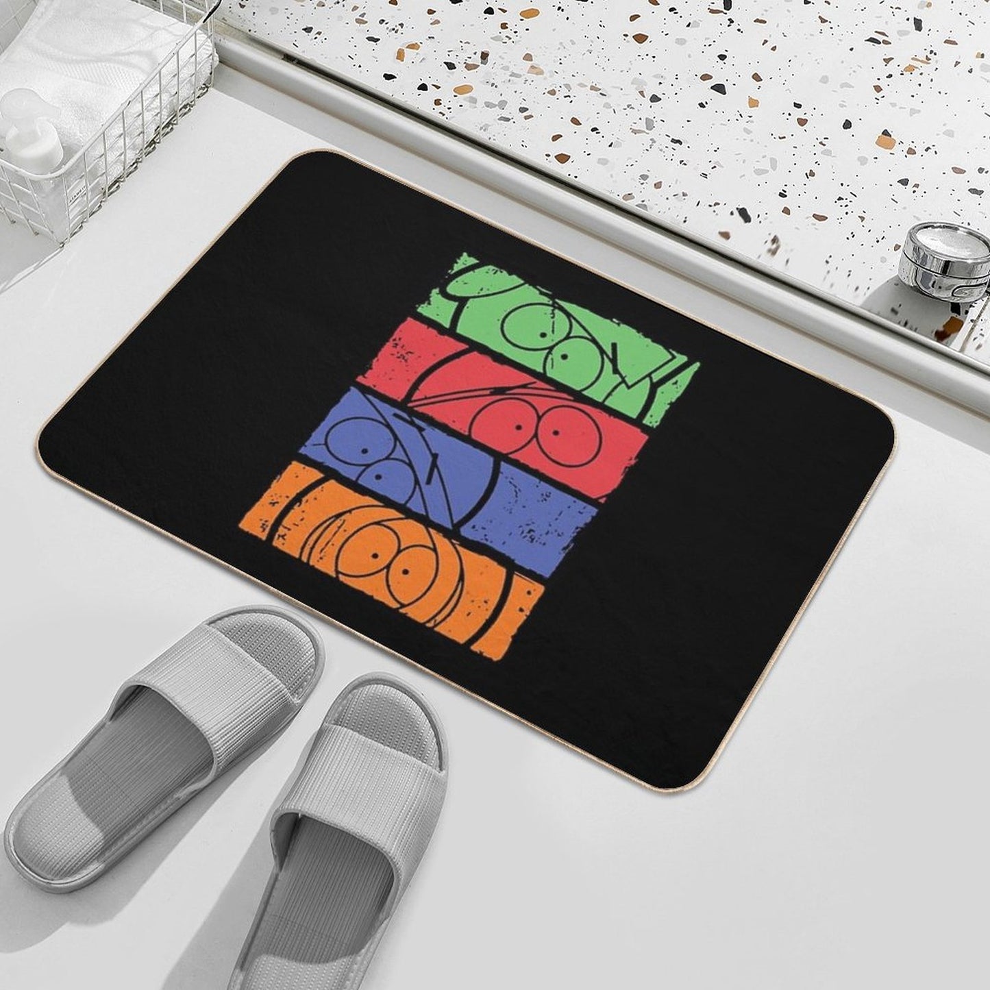 South Park Minimal Faces  Easy To Clean Bath Mat