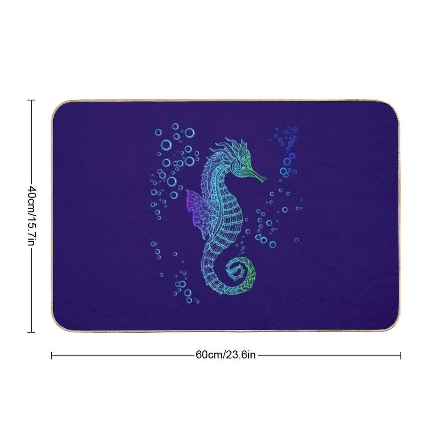 Tribal Seahorse Multi-Purpose Bath Mat