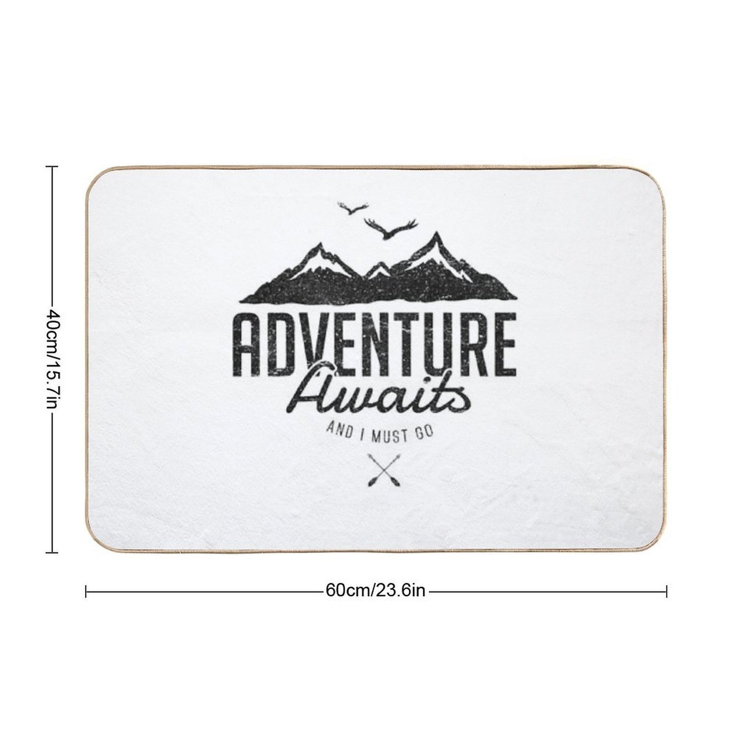 ADVENTURE AWAITS Absorbent Bath Mat