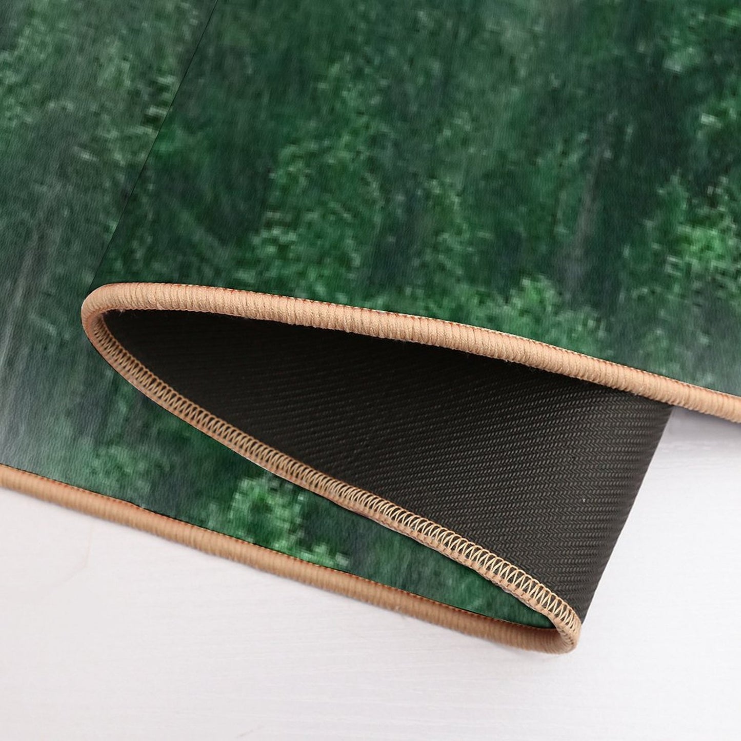 Foggy Green Forest Landscape And Pine Cones Autumn Fall Pattern Nature Trees Wood Slip-Resistant Bath Mat