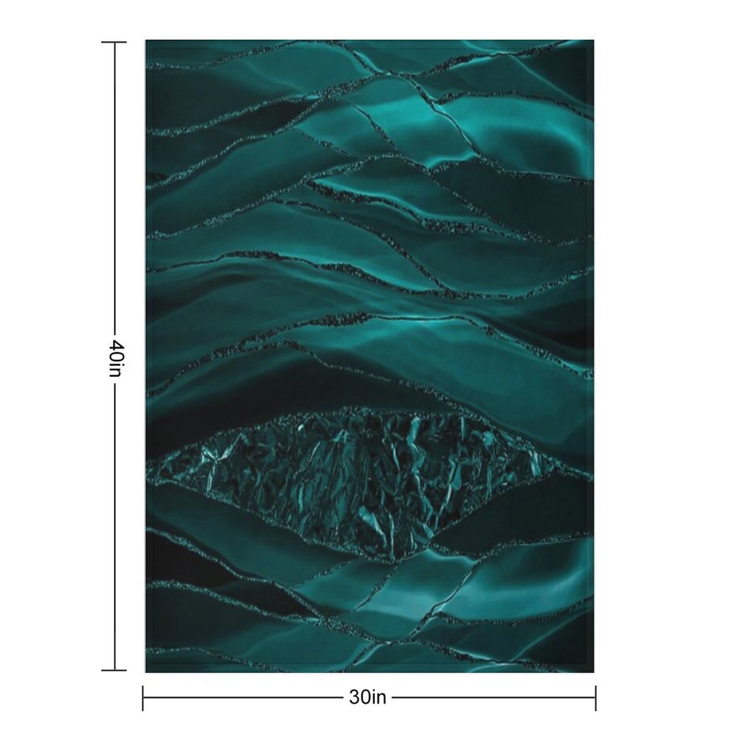Emerald Green Glamour Marble Faux And Agate Landscapes All-season Throw Blanket