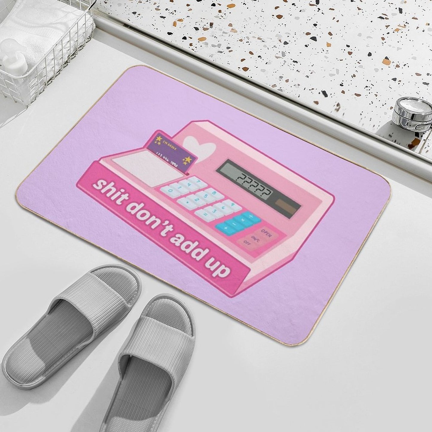Sum Don't Add Up Anti-Trip Bath Mat