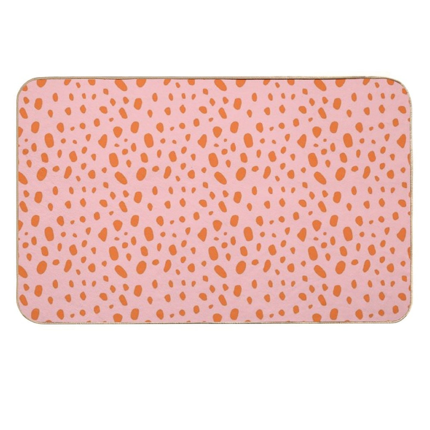 Animal Spots Pink And Orange Long-Lasting Bath Mat