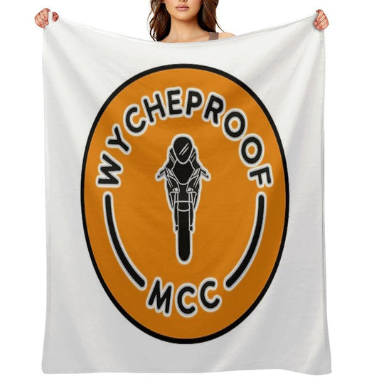 WycheproofMCC Black on Orange Sustainable Throw Blanket