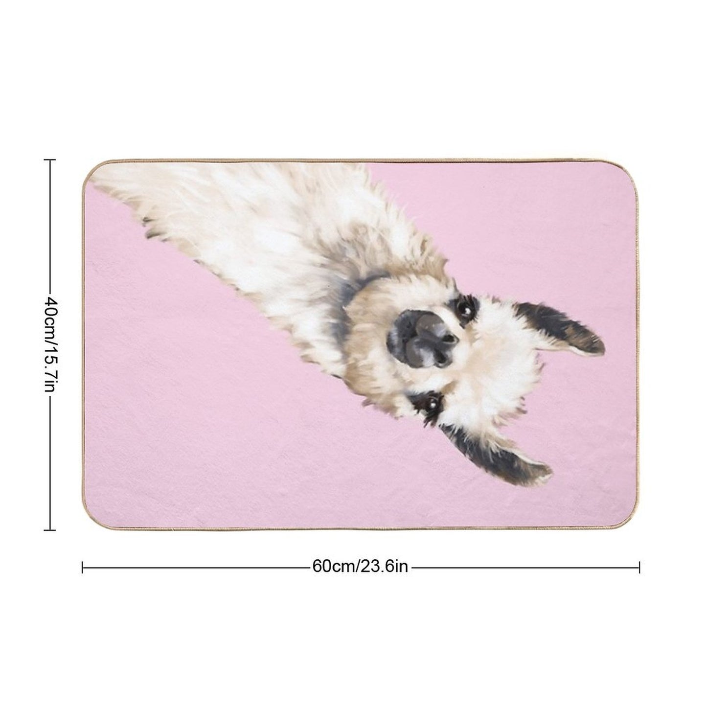 Sneaky Llama Rapid-Drying Bath Mat