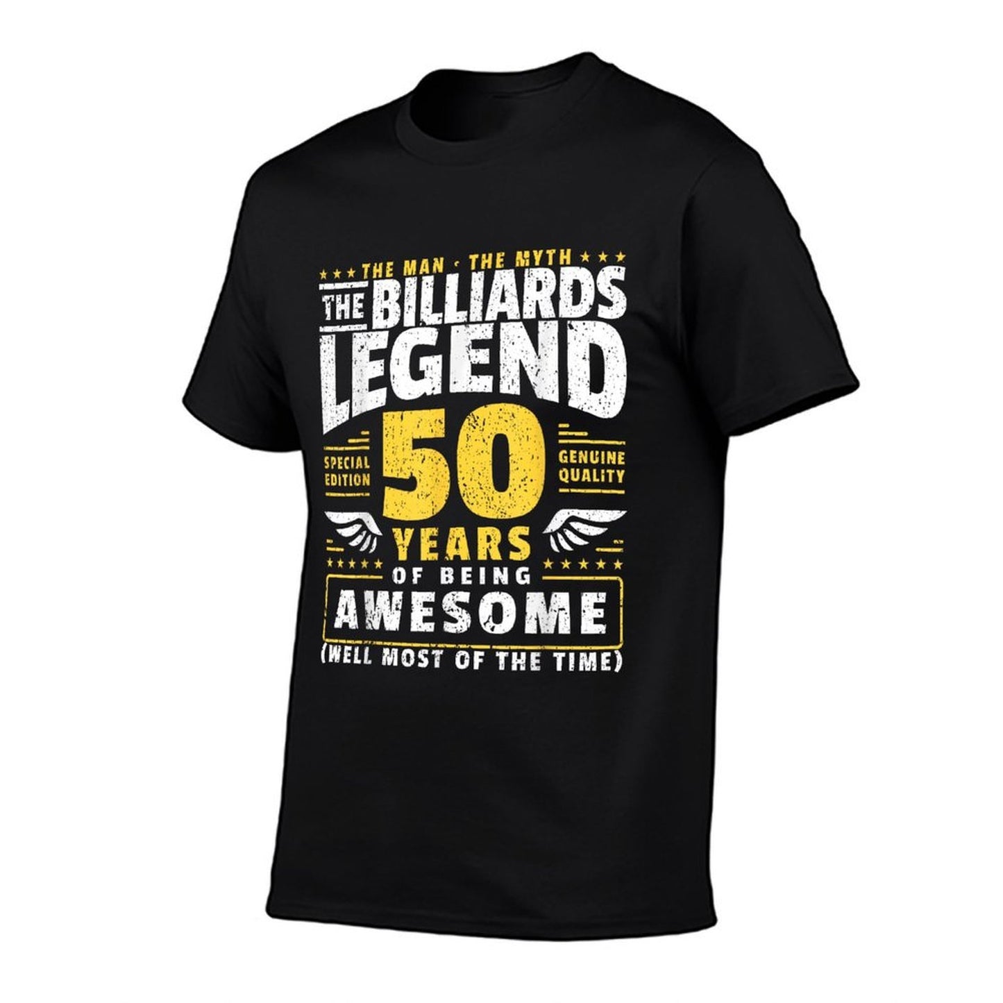 50th Birthday Billiards Player 50 Years Old Billiards Player Heathered Texture T-Shirt