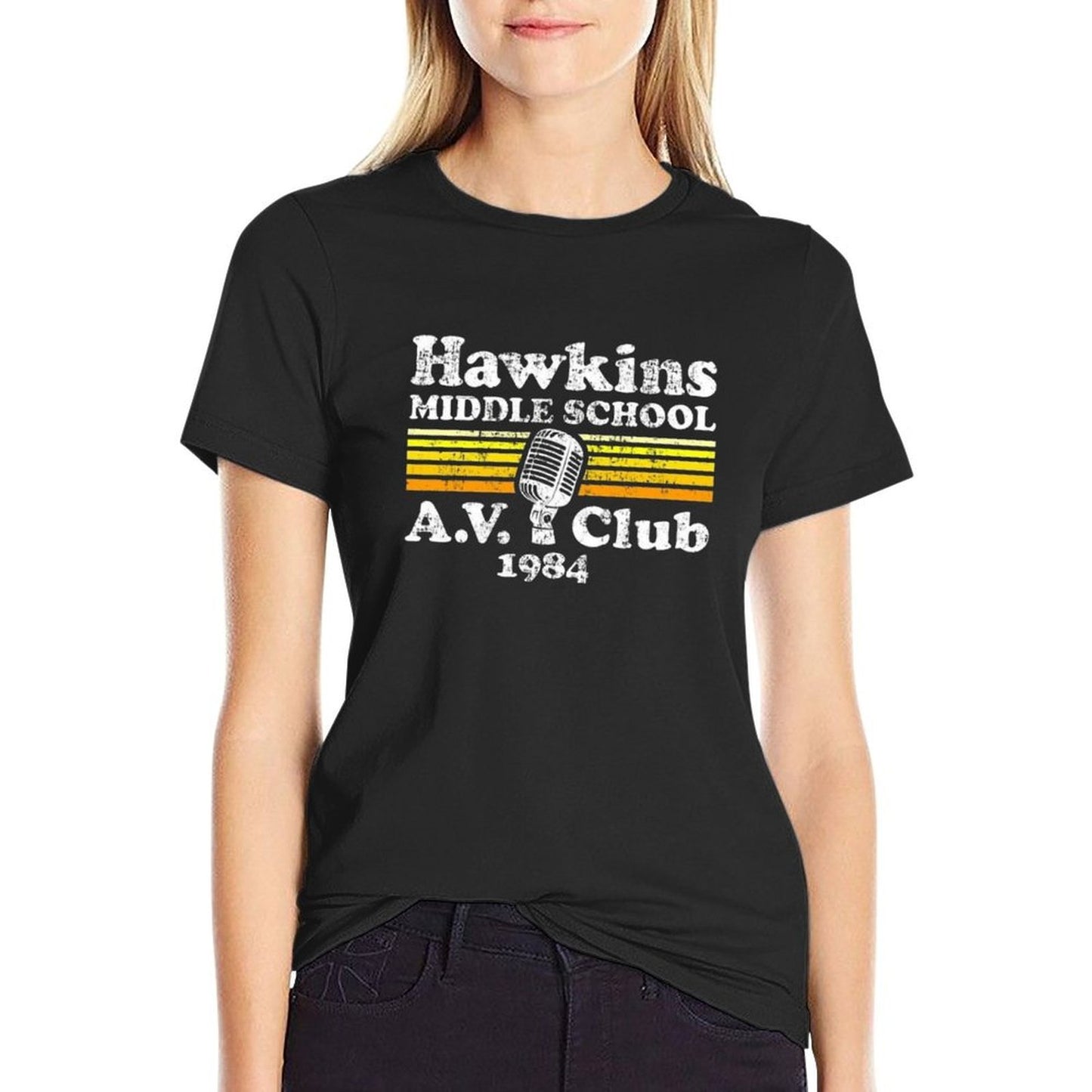 Hawkins Middle School A.V. Club Wrinkle-resistant T-Shirt