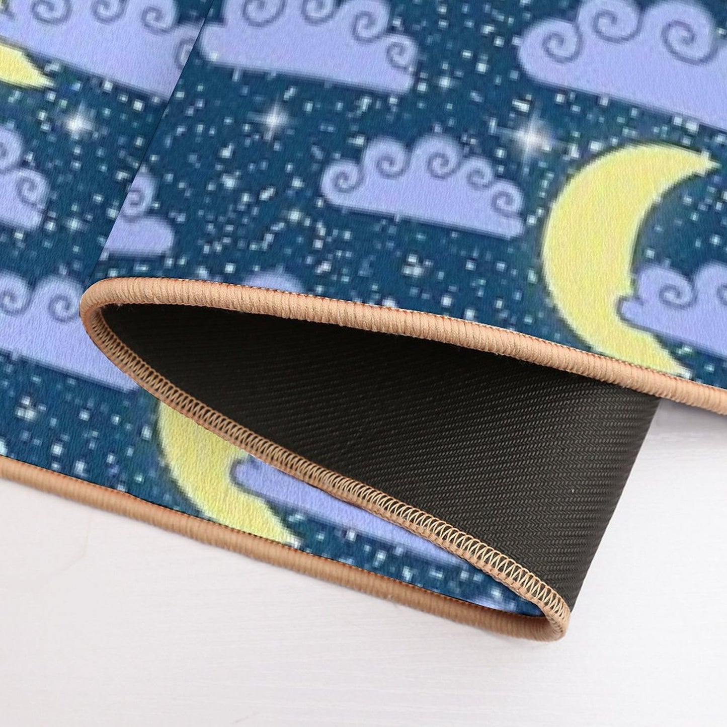 Dreamy Night Sky Pattern Fade-Resistant Bath Mat