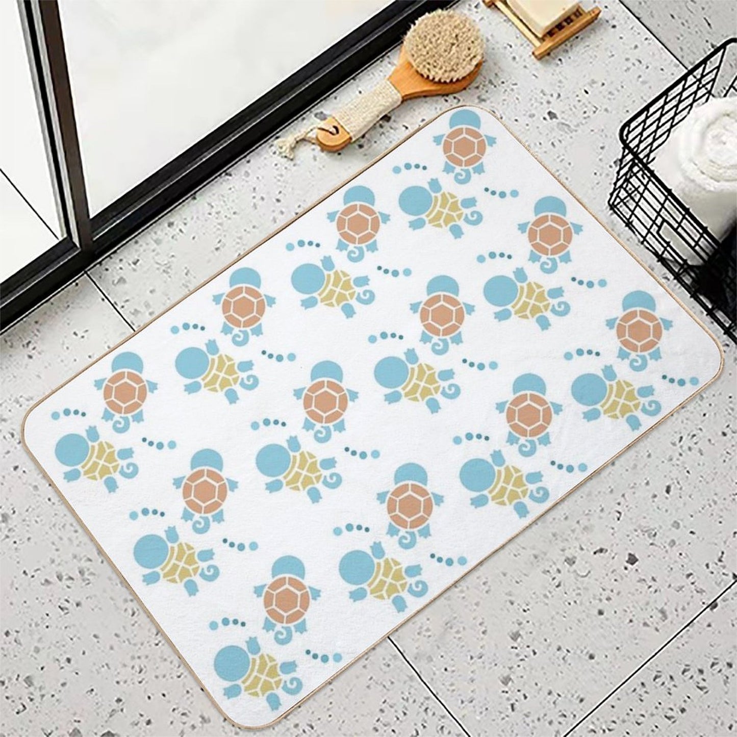 Poke Tiny Turtles Durable Bath Mat