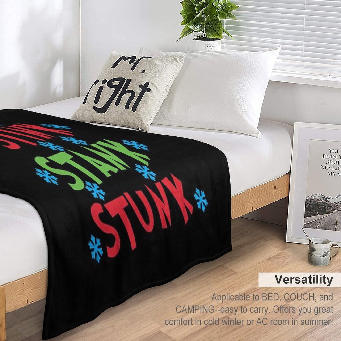 Stink Stank Stunk Plush Throw Blanket