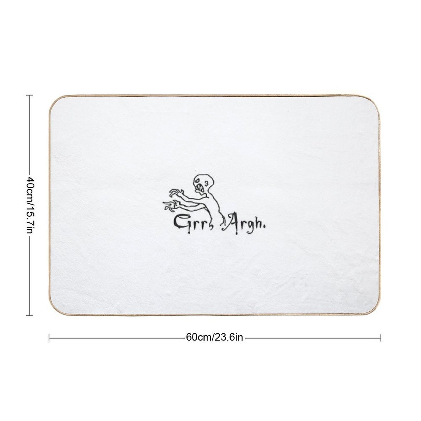 Grrr Argh Fade-Resistant Bath Mat