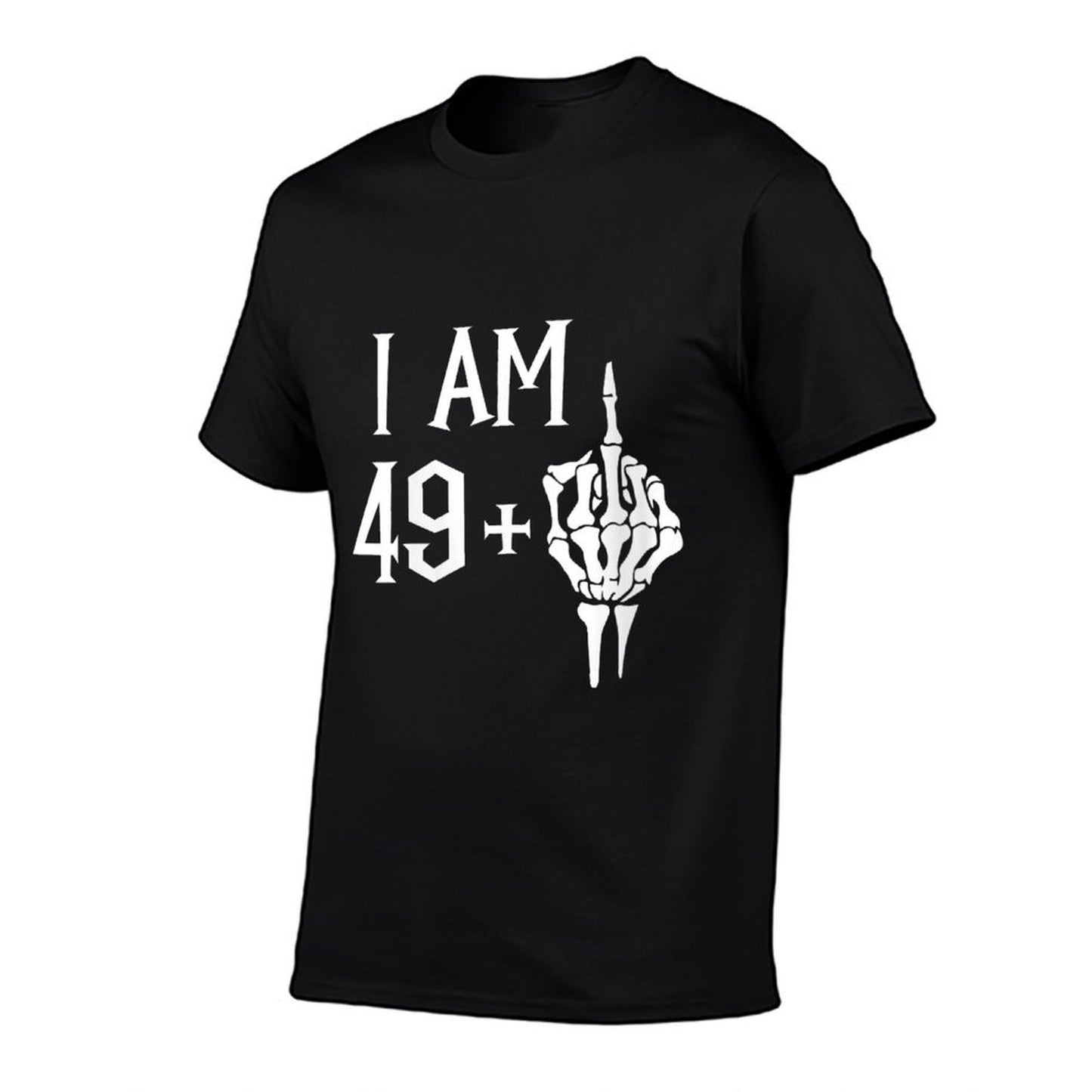 Womens I Am 49 Plus 1 Middle Finger Skeleton 50th Birthday Vintage-inspired T-Shirt