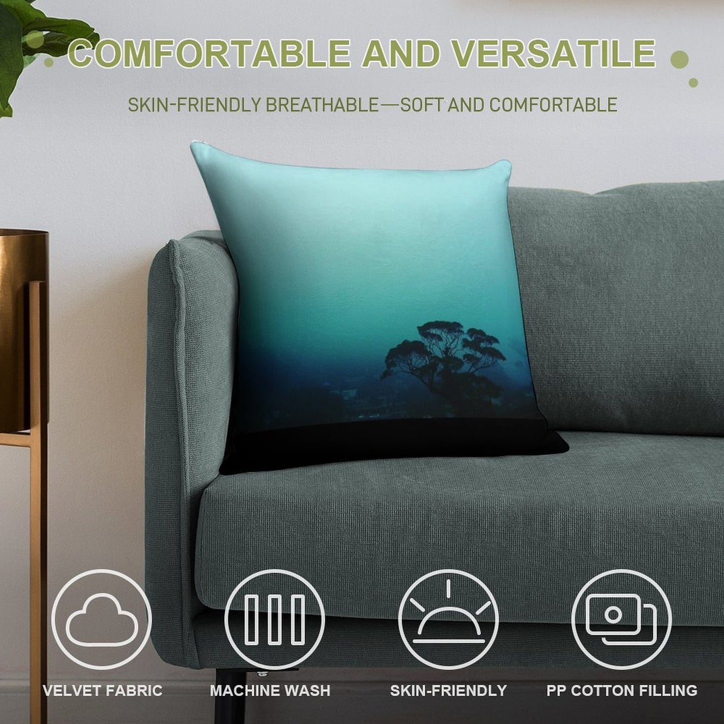 Contemplation Soft Anti-Pilling Throw Pillow