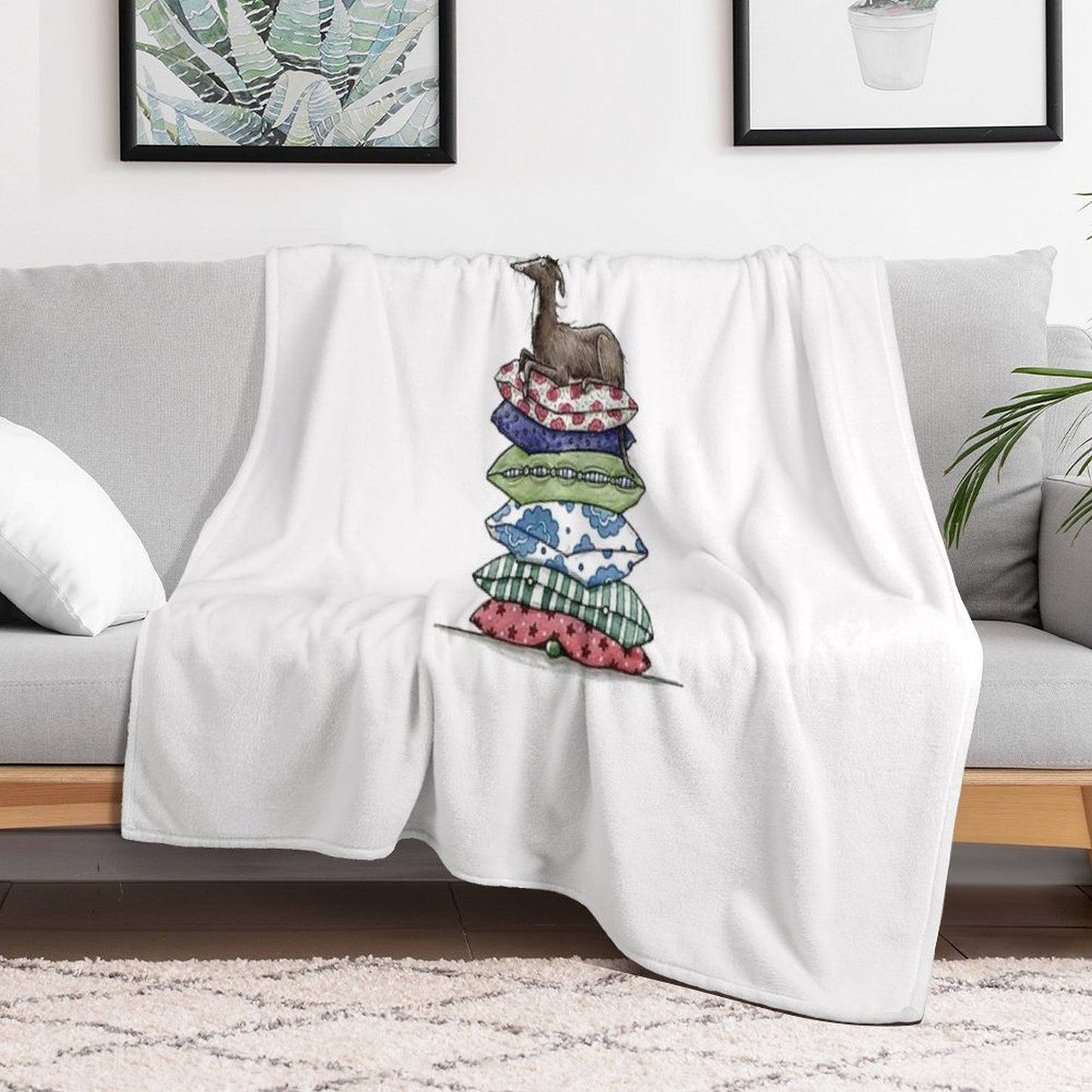 Princess On The Pea - Greyhound - Galgo - Whippet - Italian Greyhound All-season Throw Blanket