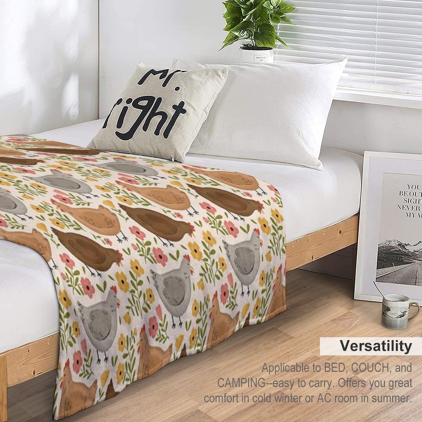 Springtime Chickens Eco-conscious Throw Blanket