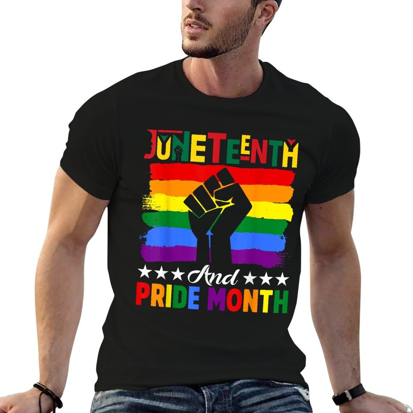 Celebrate Juneteenth And Pride Month Fist African Men Women Affordable Price T-Shirt