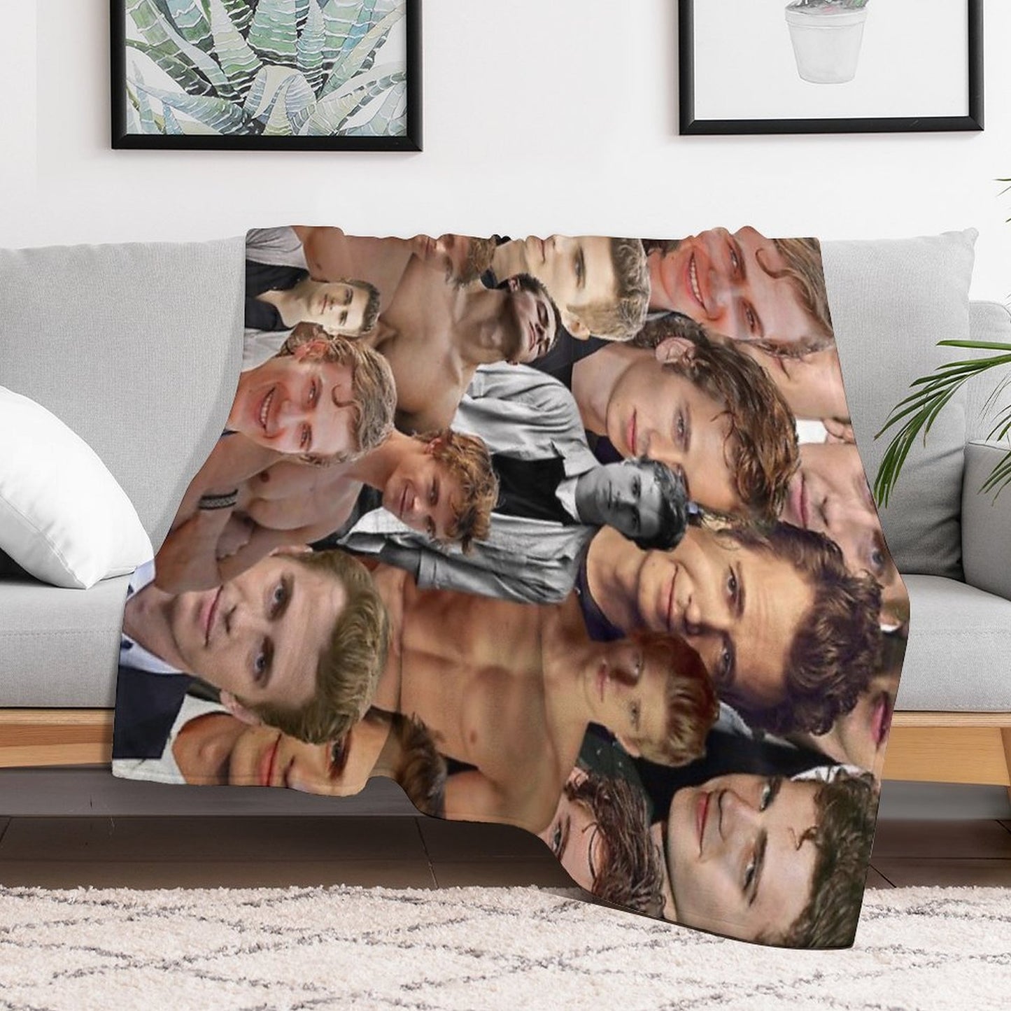 Hayden Christensen Photo Collage Machine-washable Throw Blanket