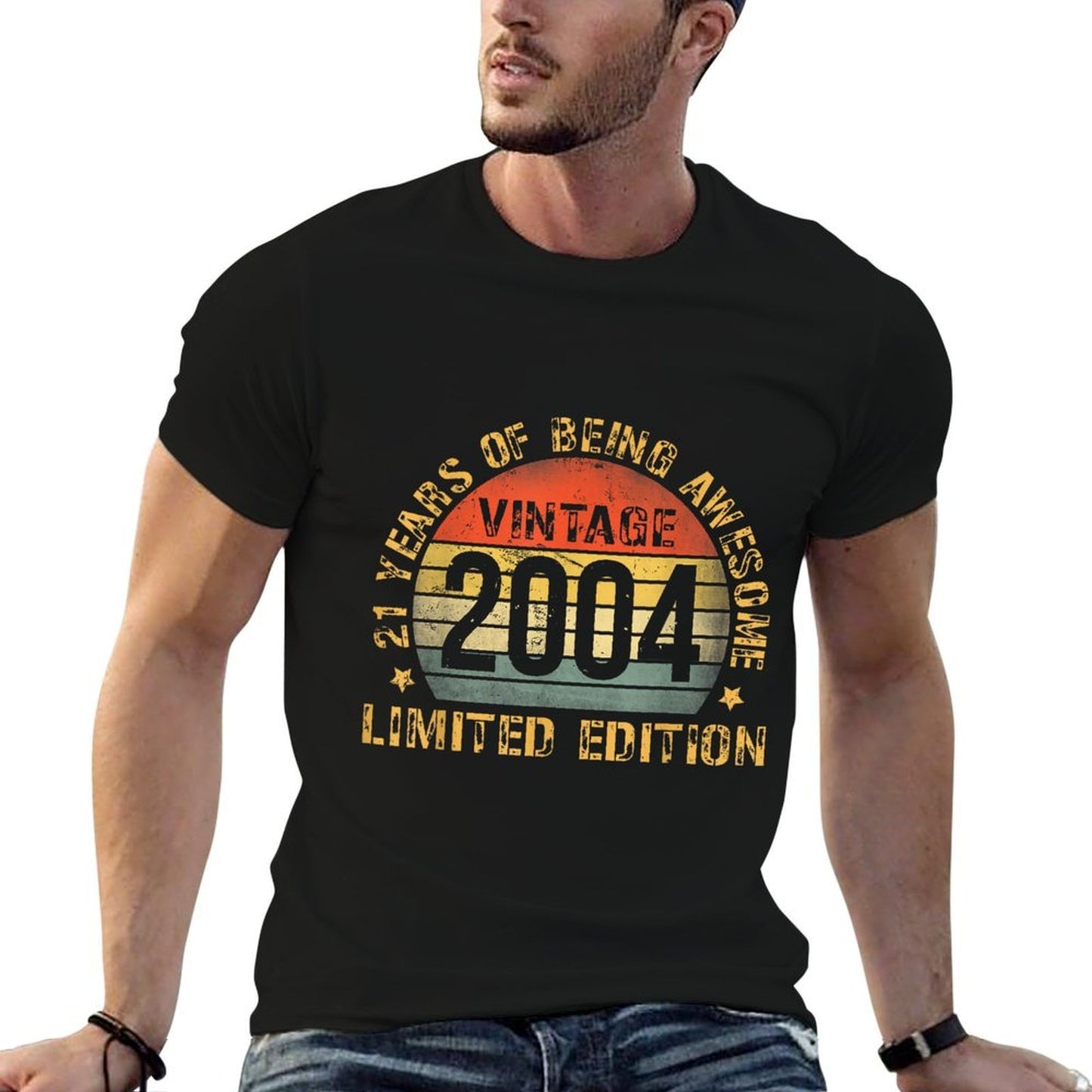 21 Year Old BDay Decorations Men Boy 21yr 2004 21st Birthday Quick-drying T-Shirt