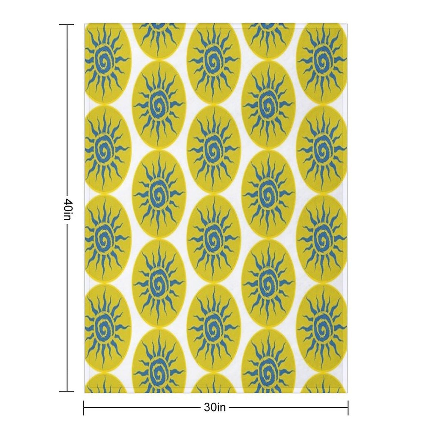 Blue Sun Spiral Boho Aesthetic Easy Care Throw Blanket