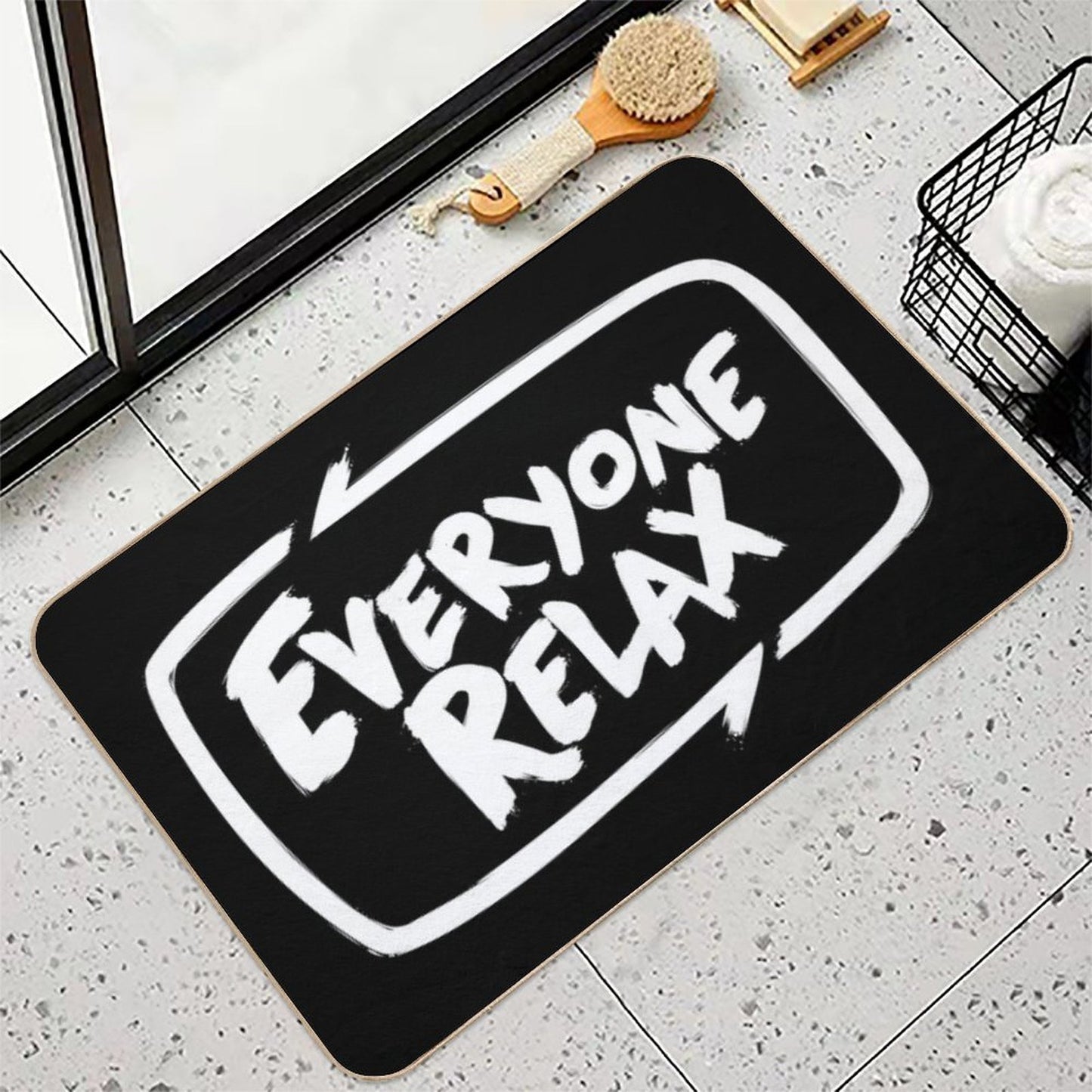 TOFOP - Everyone Relax (white) Easy Maintenance Bath Mat