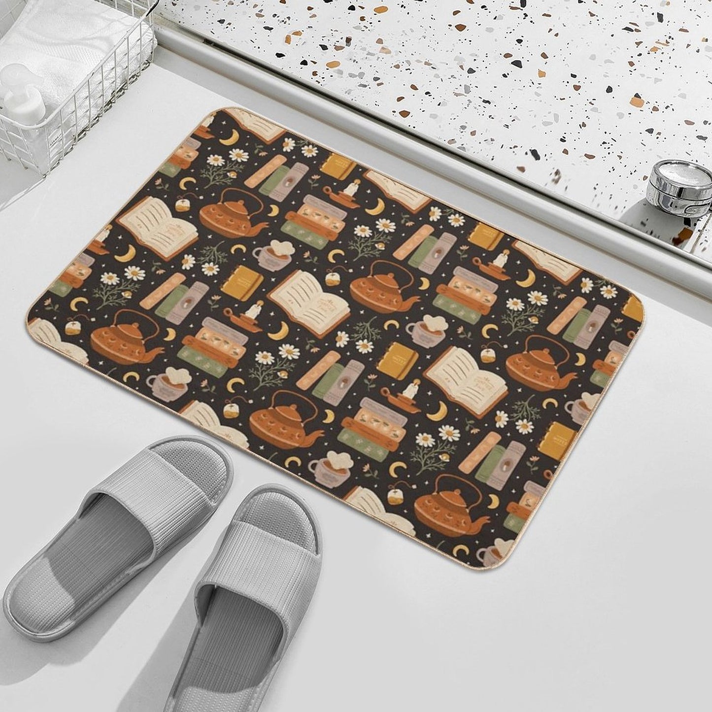Sweet Bookish Dreams Stain-Proof Bath Mat