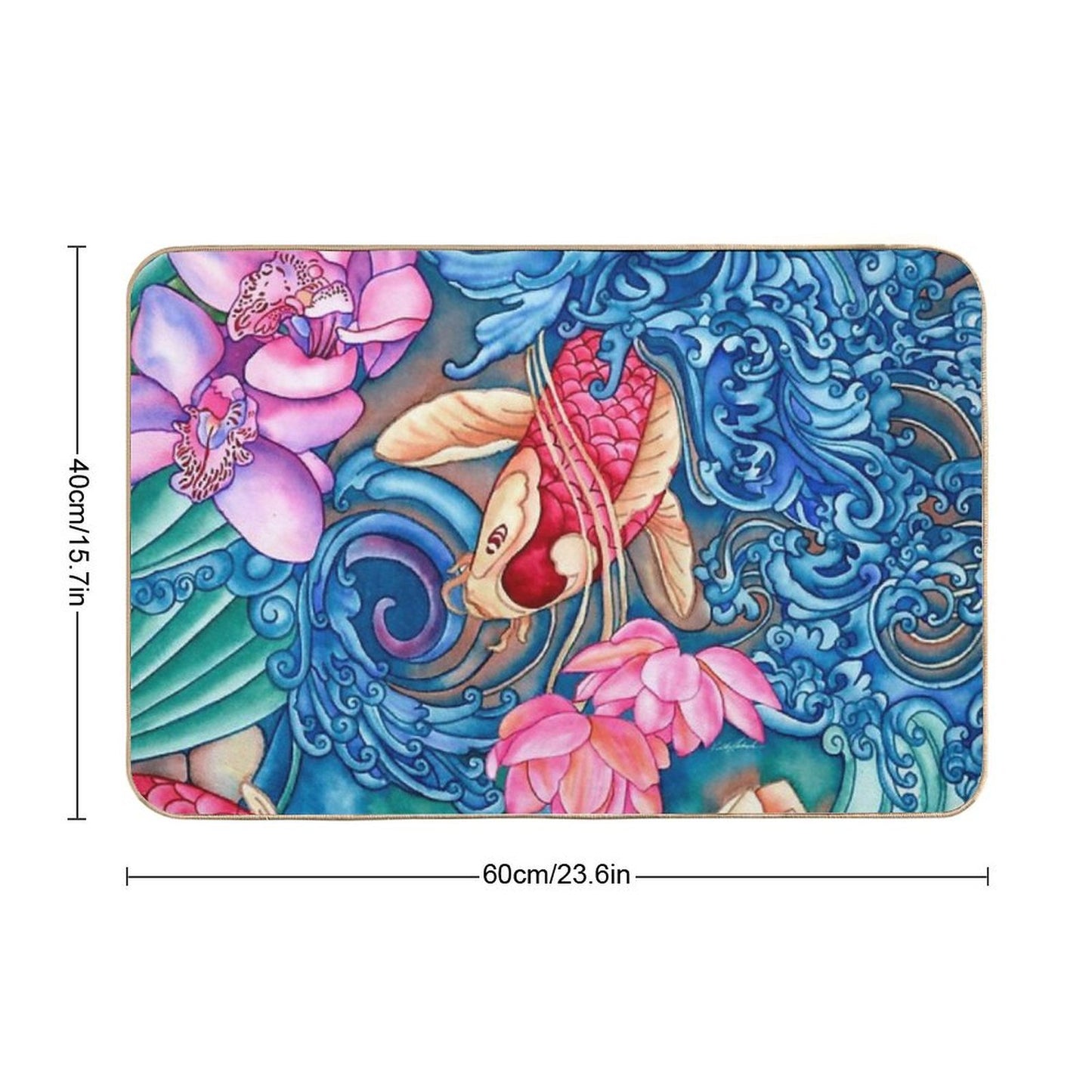 Orchid Splash Dirt-Trapping Bath Mat