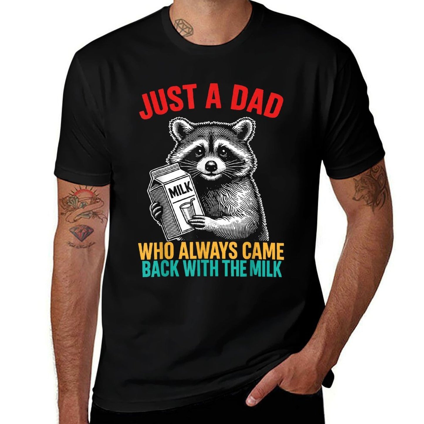 Just A Dad Who Always Came Back With The Milk Father's Day Eco-friendly Material T-Shirt