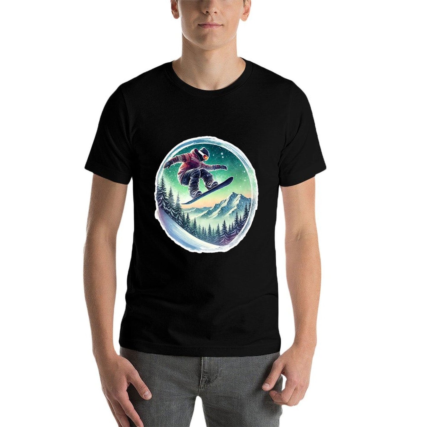 Snowboarder's Twilight Ride Premium  Easy-care T-Shirt