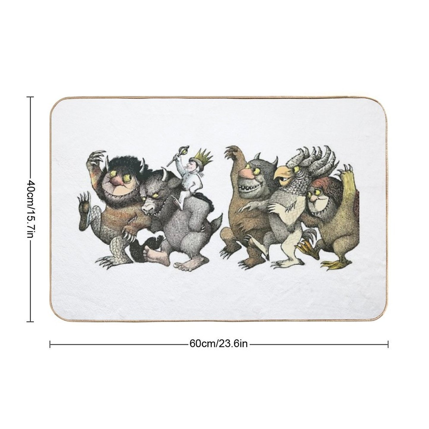 Wild Things Romp Graphic Toxin-Free Bath Mat