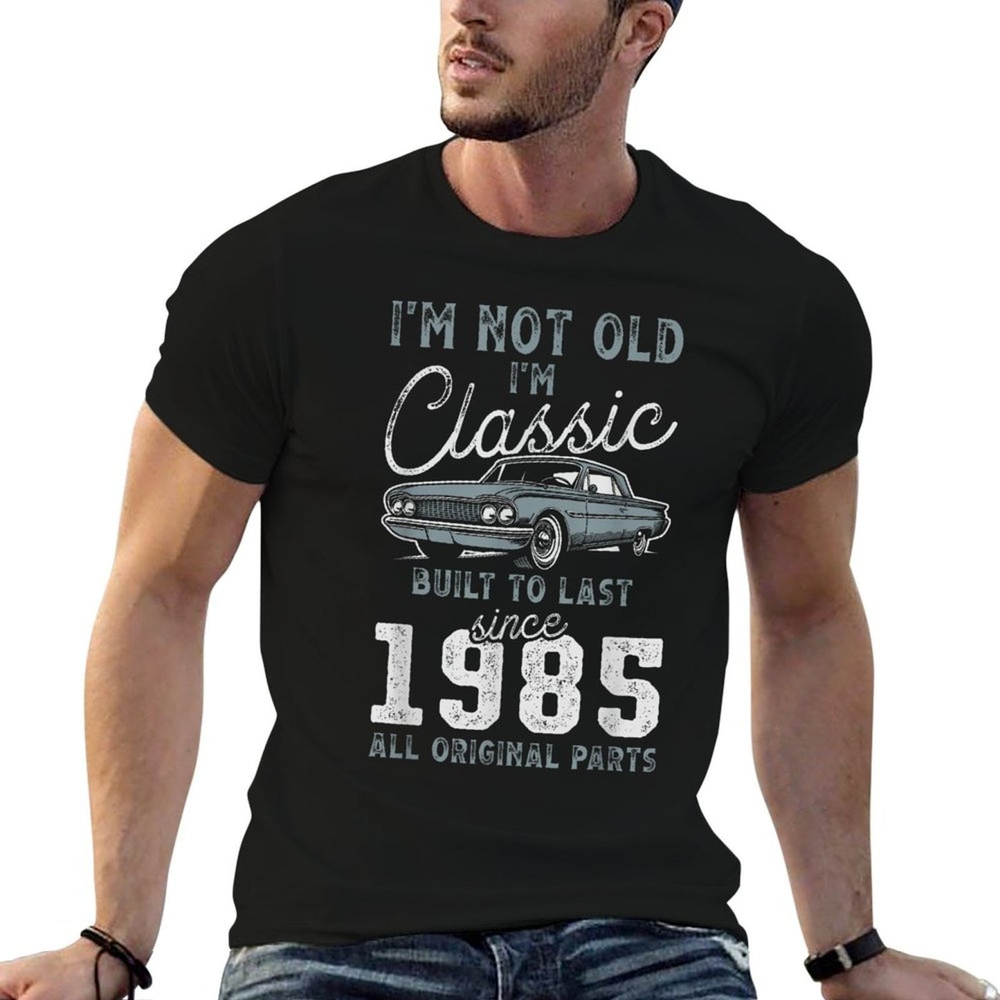 1985 Classic Car 40th Birthday Graphic-printed T-Shirt