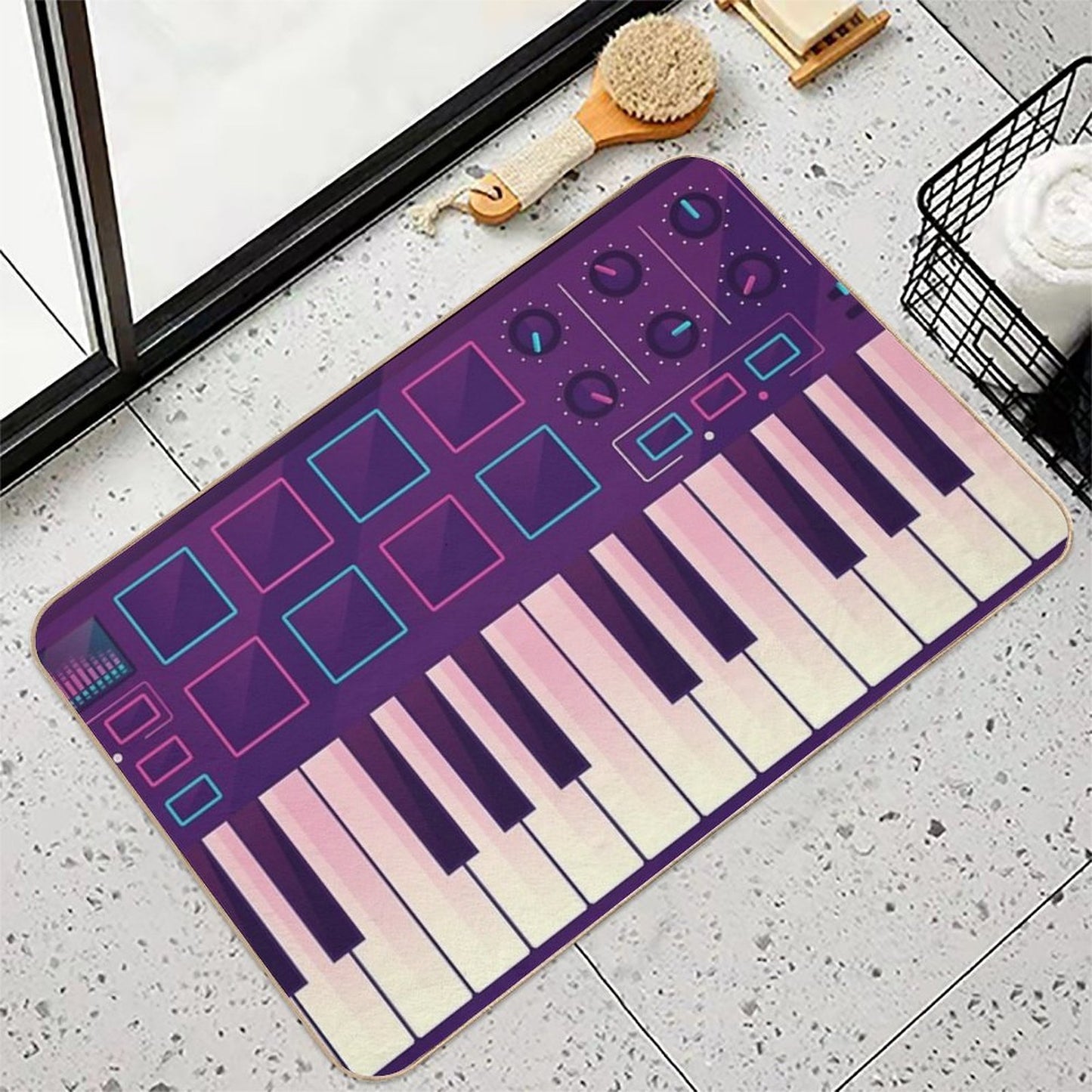 Neon MIDI Controller Rapid-Drying Bath Mat