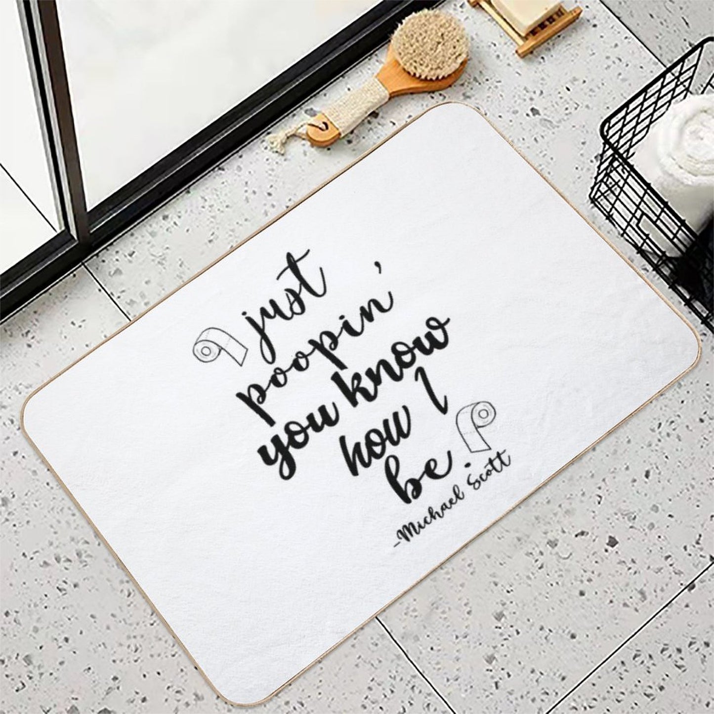 Just Poopin' You Know How I Be Tshirt  Versatile Bath Mat