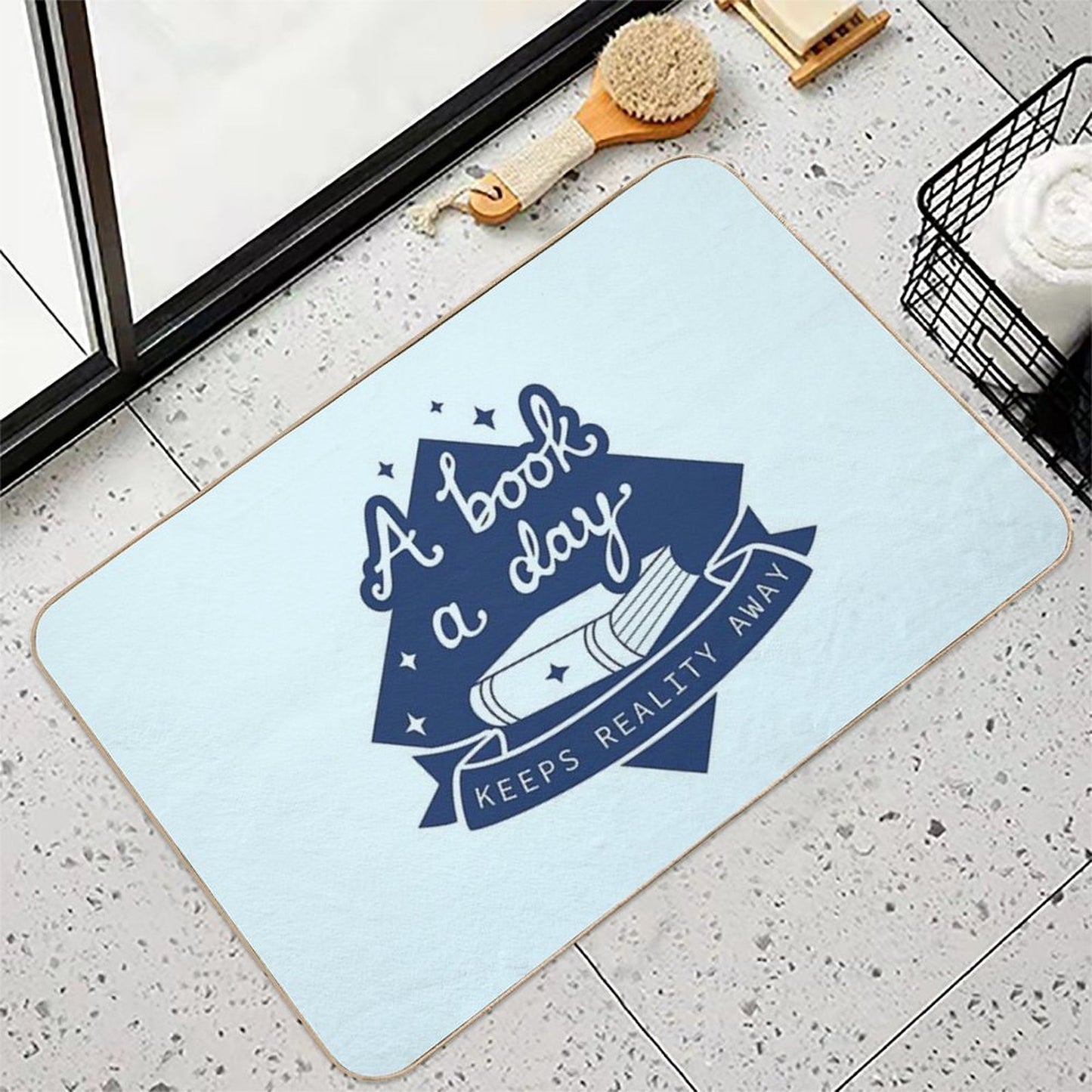A Book A Day - Book Lover Design Durable Bath Mat