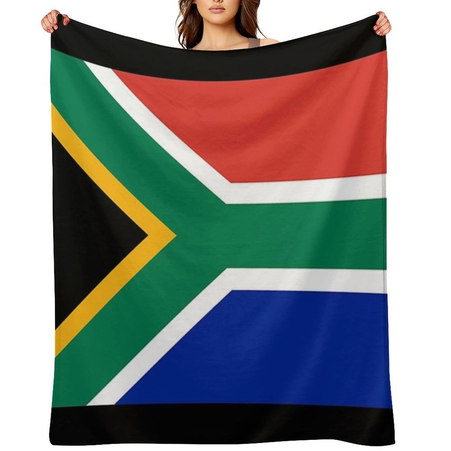 South African Springboks Flag Velvety-soft Throw Blanket