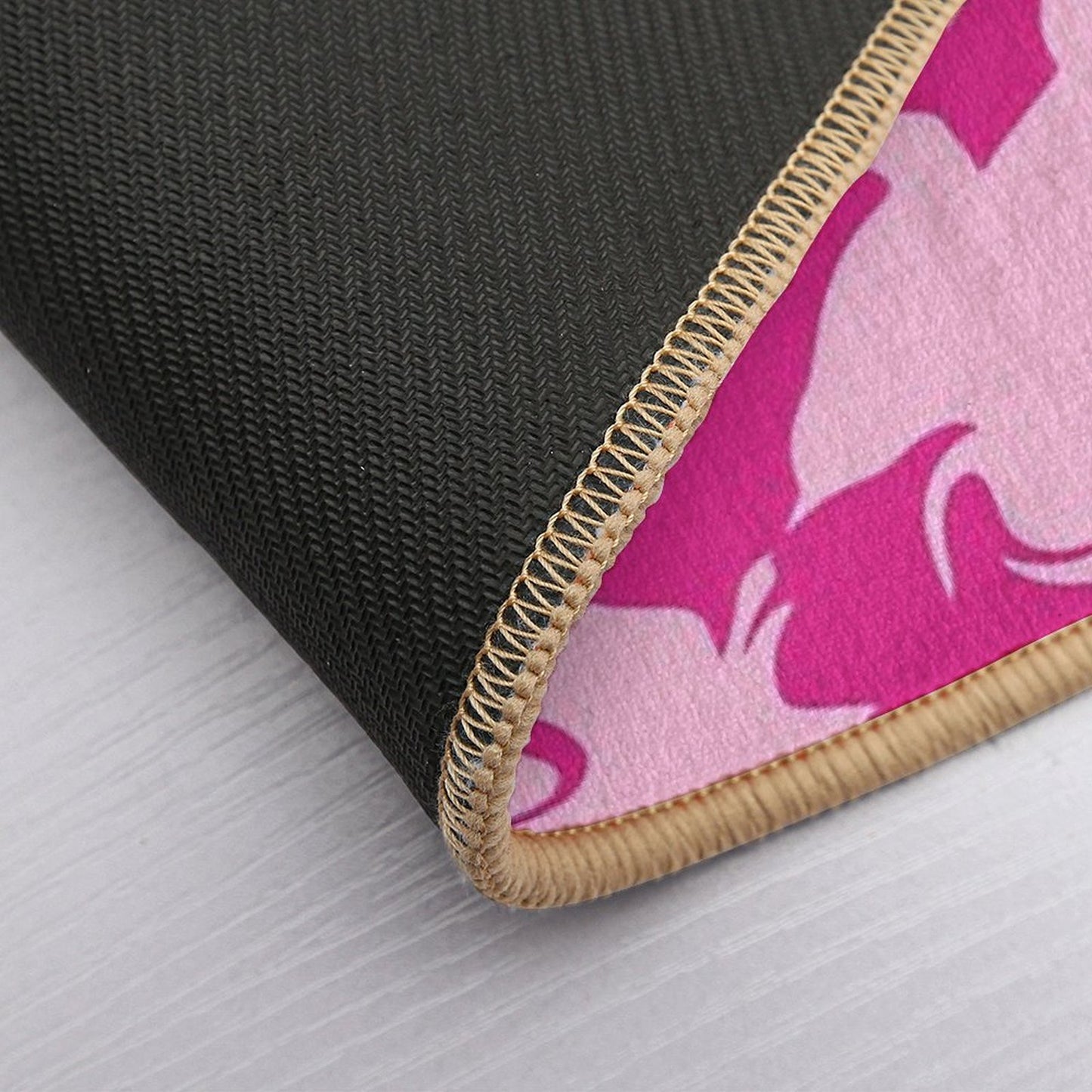 Pink Psycheledic Whirl – Fluid Organic Pattern Easy Maintenance Bath Mat