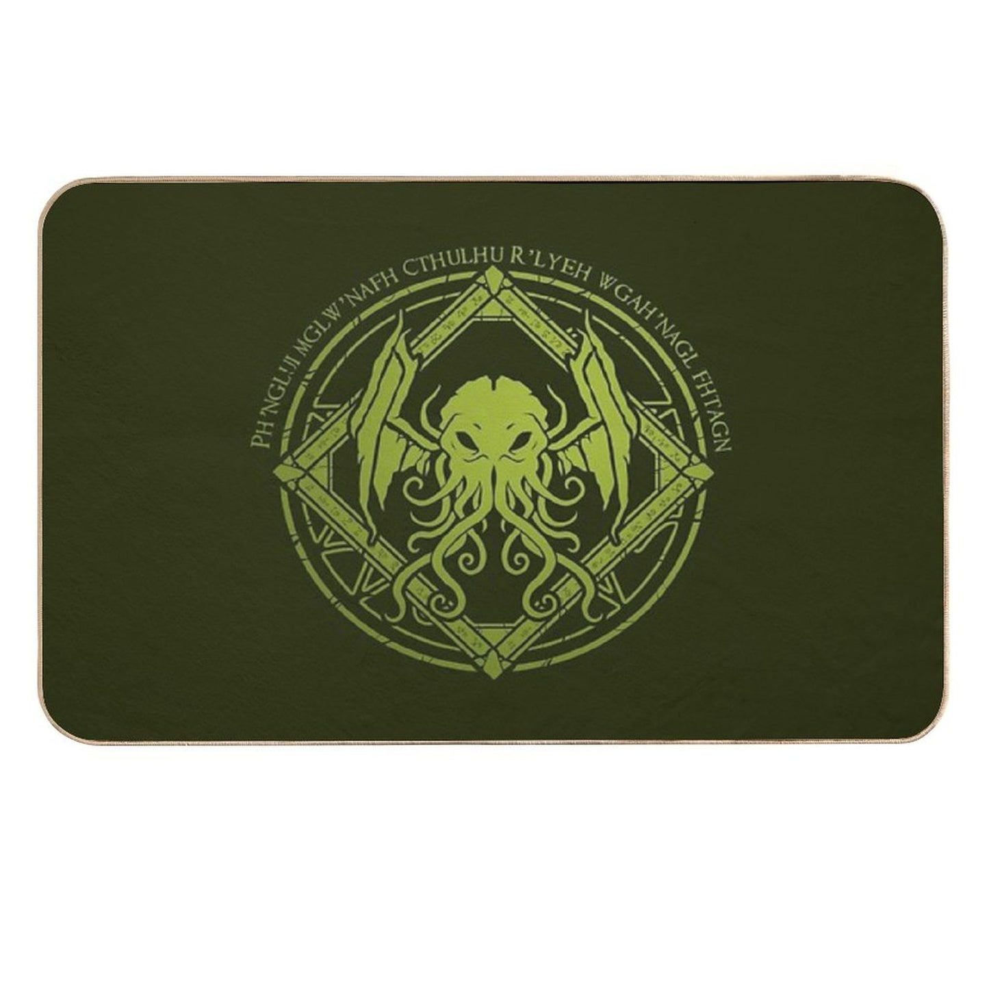 Cthulhu - Lovecraft - Chant Design Non-Slip Bath Mat