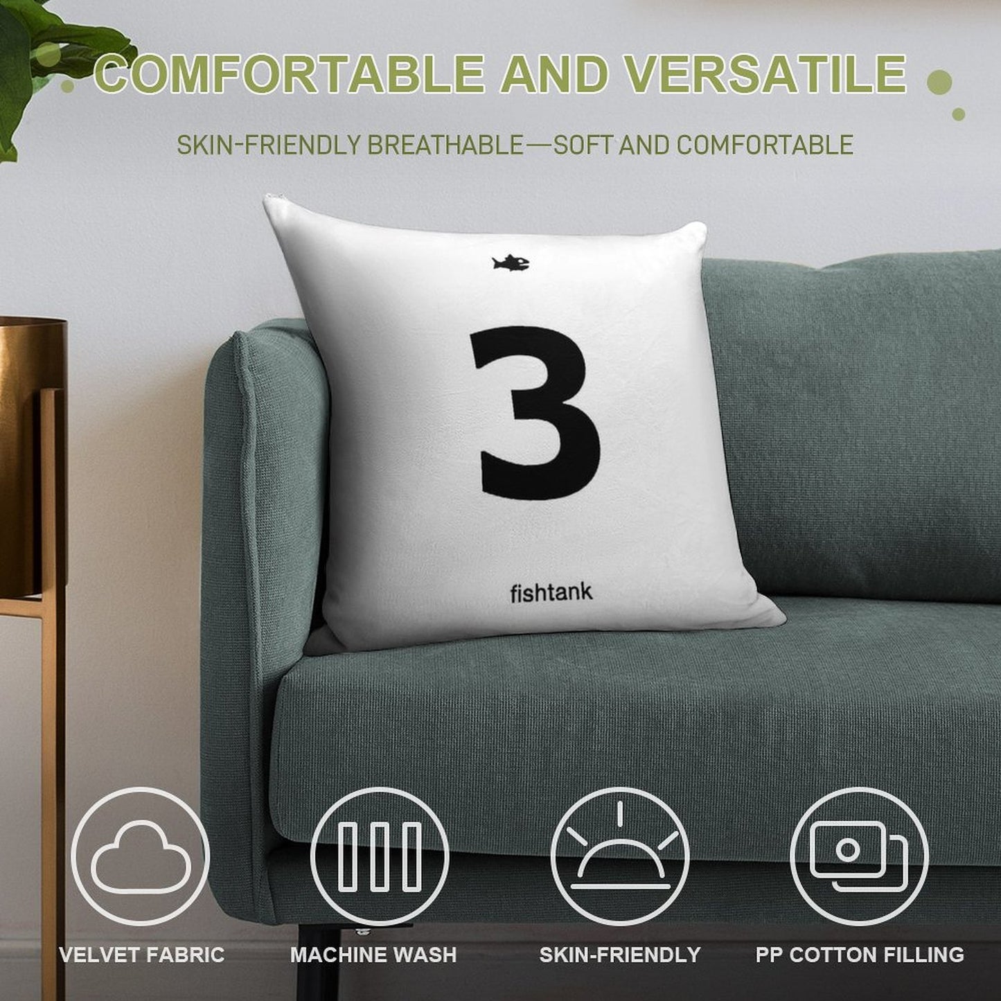 Fishtank Live Room 3 Poster Soft Decorative Cover Throw Pillow