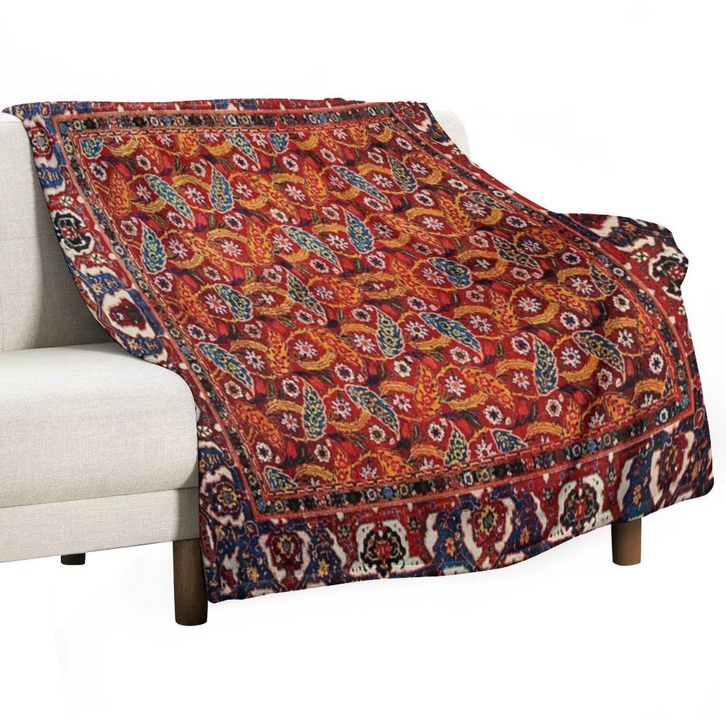 Carpet Pattern in Paisley Boho Multi-functional Throw Blanket