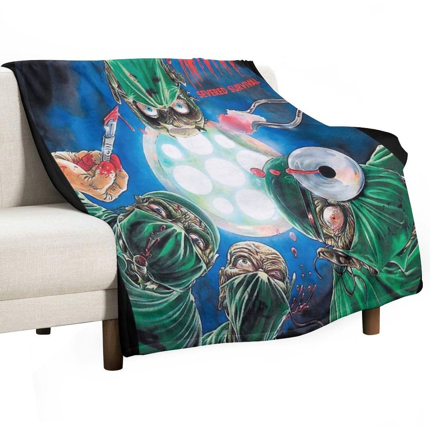 Severed Survival - Autopsy Eco-conscious Throw Blanket