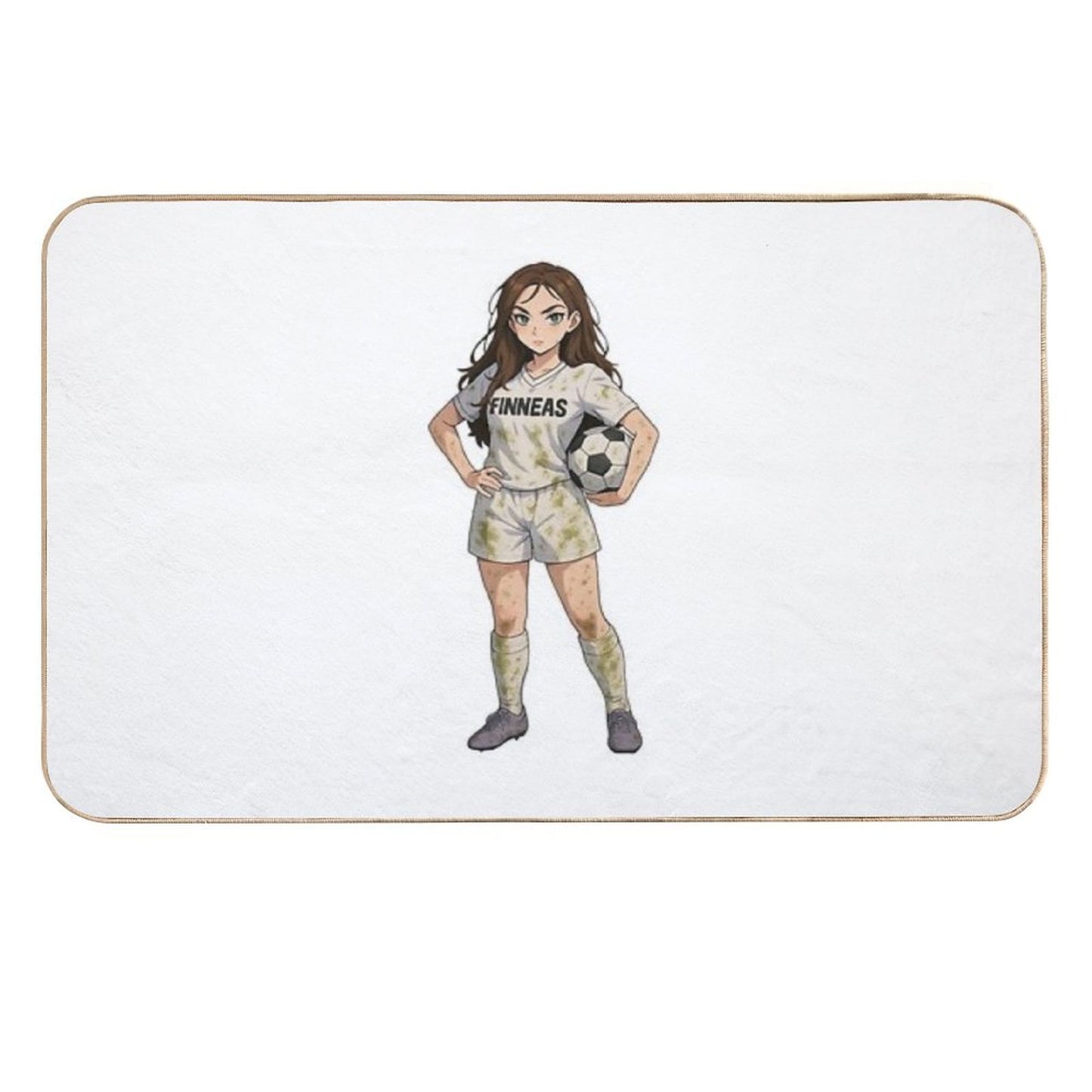 Fan Made FINNEAS Cleats Merch (Transparent Backround) Toxin-Free Bath Mat