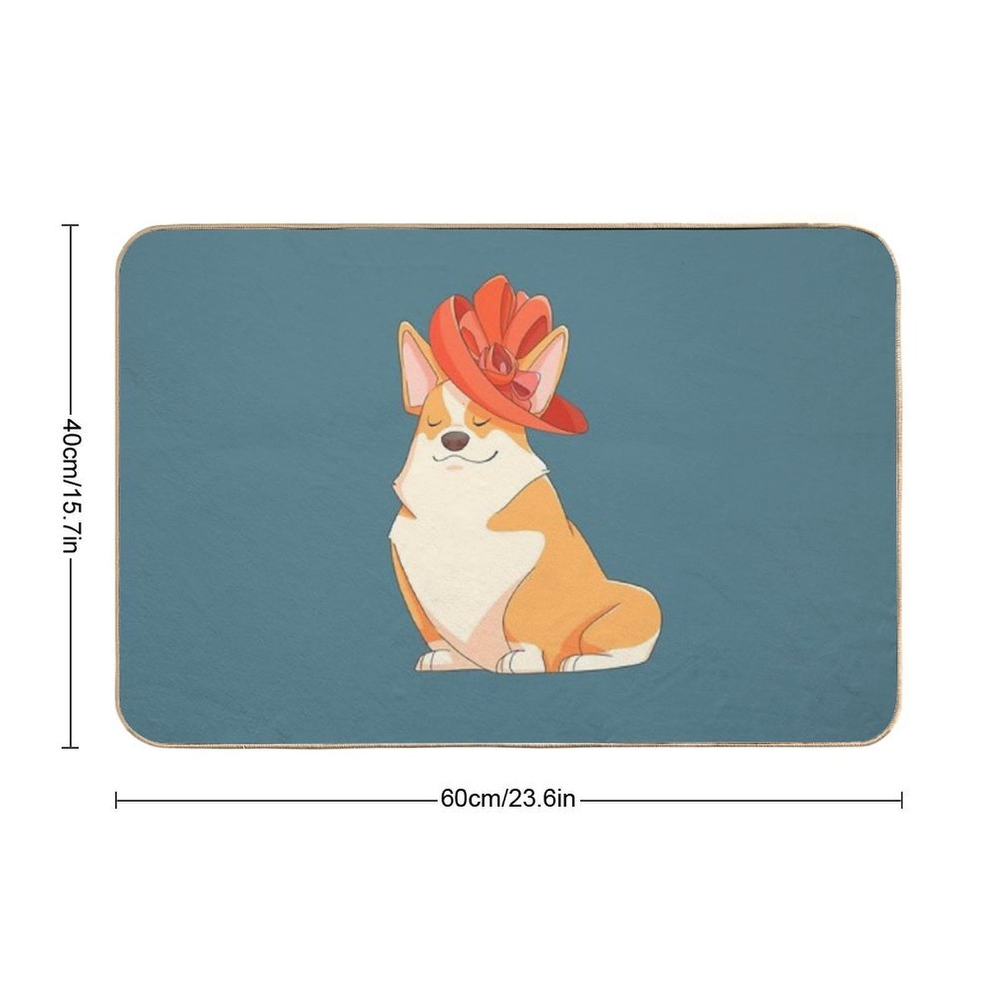 Queen Corgi Repositionable Bath Mat