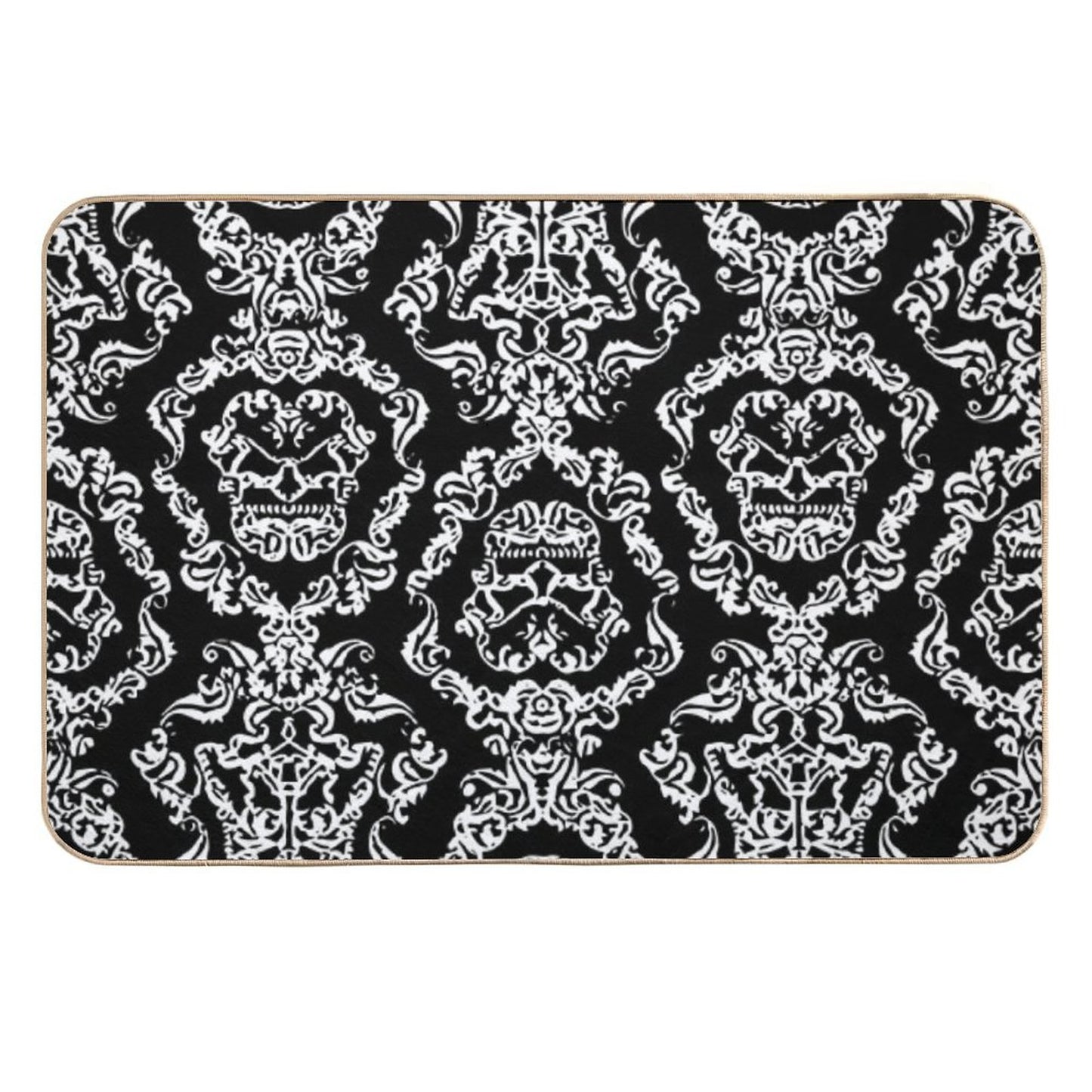 Imperial Mural Black Non-Slip Bath Mat