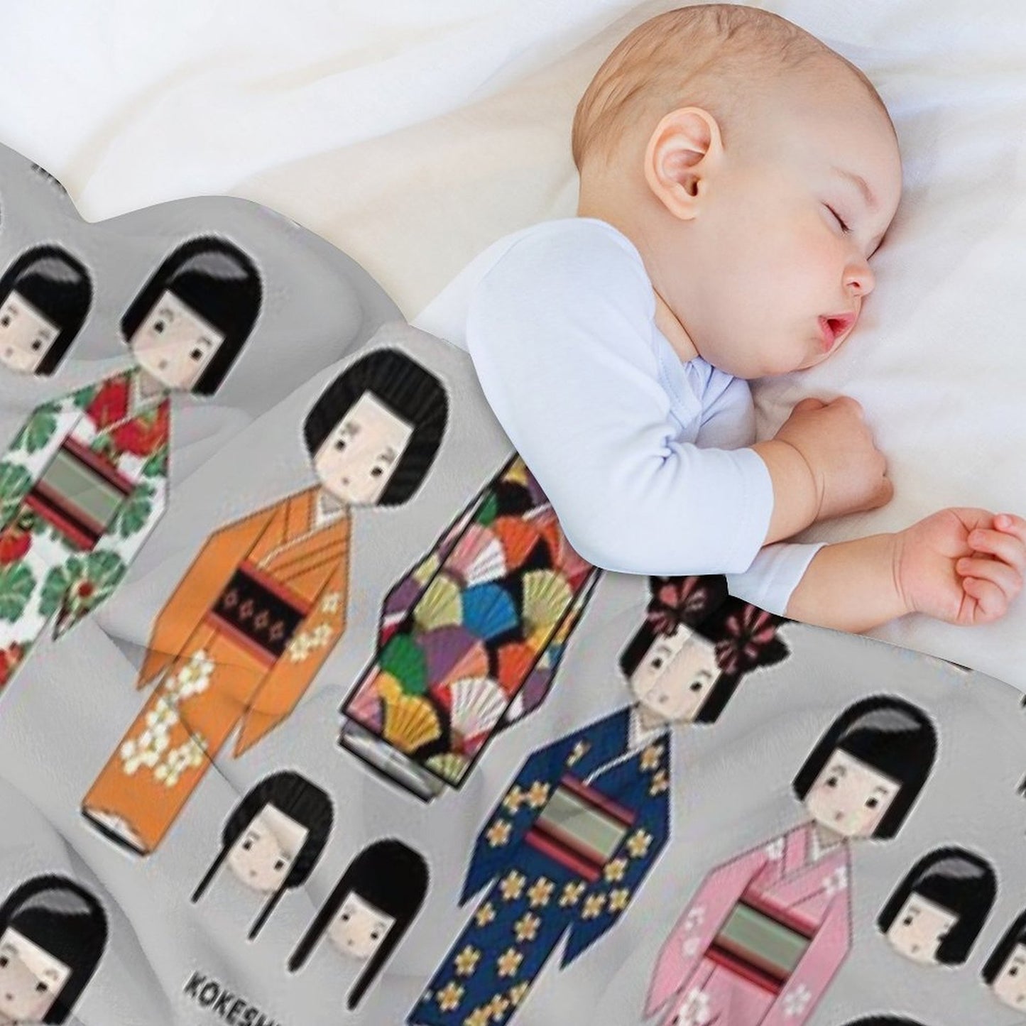Kokeshi Doll from Japan Durable Throw Blanket