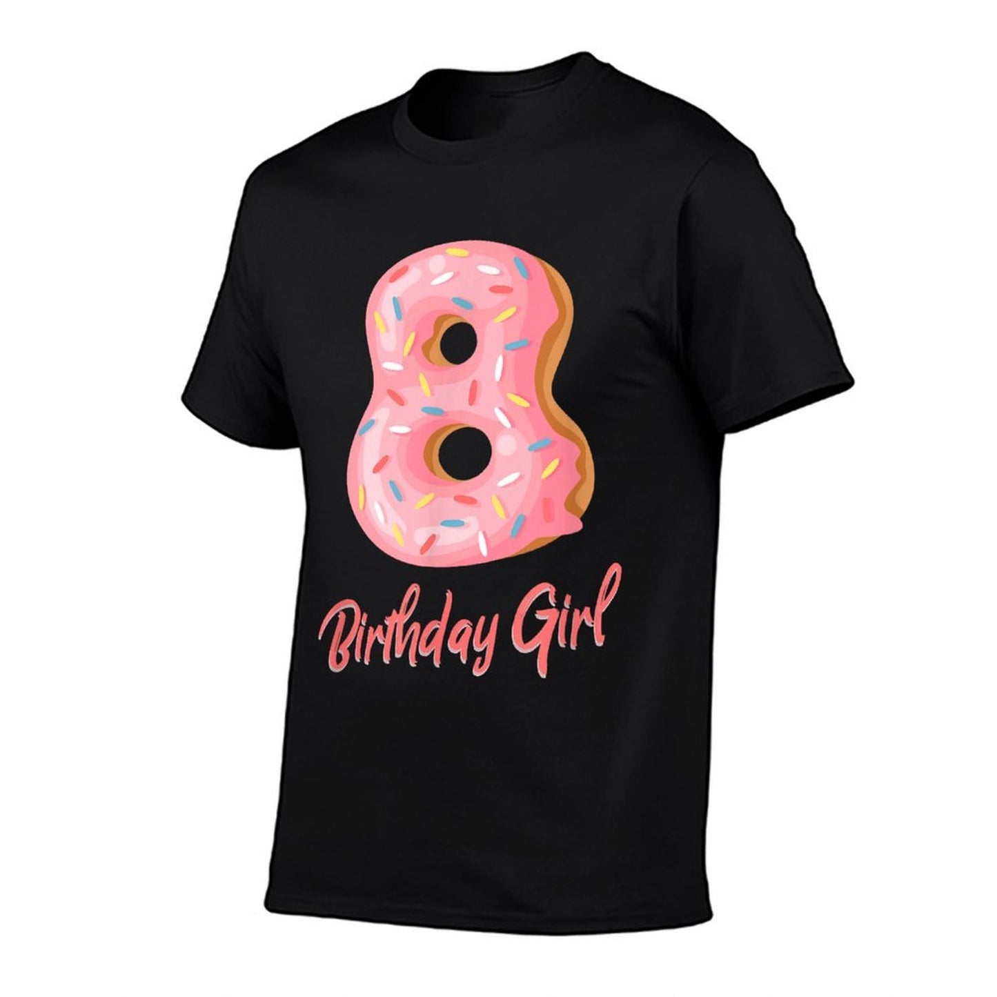 I Am A Eight Year Old Birthday Girl Donut T Shirt Durable T-Shirt