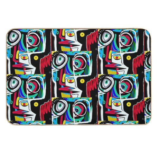 Face Expressionism, Art Brut  Odorless Bath Mat