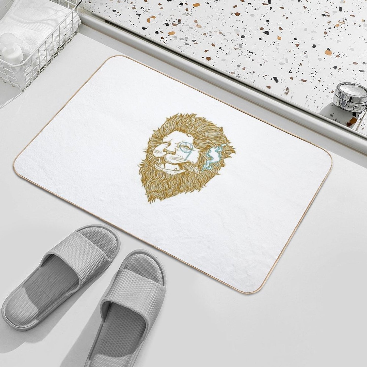 Smoking Lion High-Traffic Bath Mat